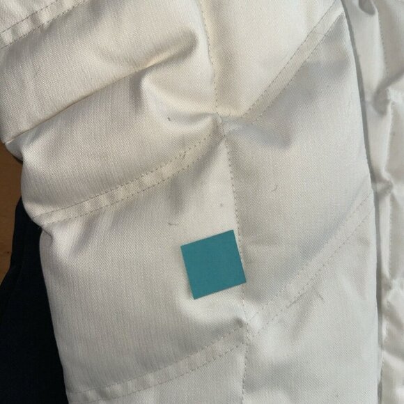 Obermeyer Down Coat Womens 12 White Black Duck Puffer Circuit Ski Snow - Picture 14 of 15